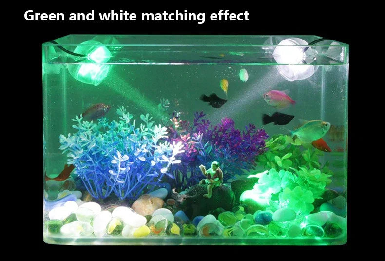 LED Aquarium Spotlight Saving Power But High Brightness Seven Gradient Night Light Various Angles Exposure USB Waterproof Diving