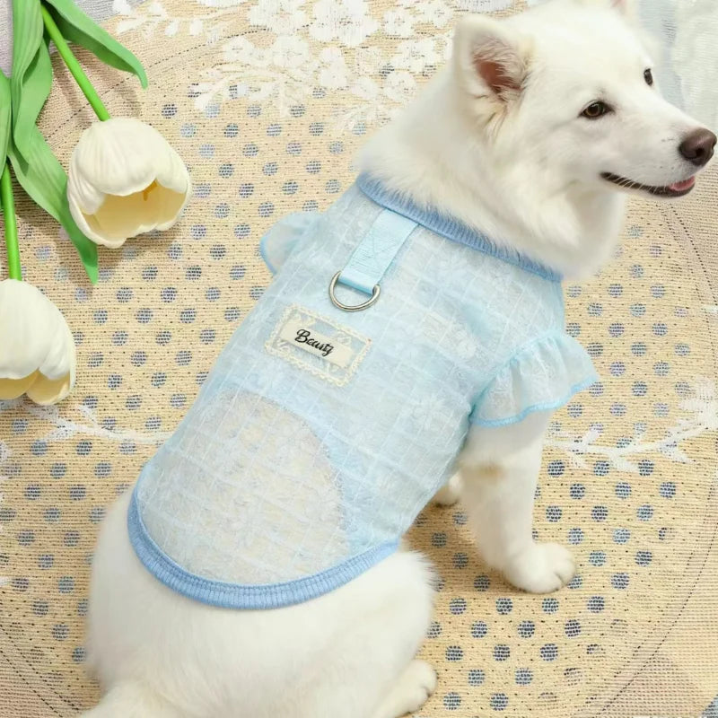 XS-8XL Summer Dog Clothes Large Dog Thin Sunproof Outift Breathable Vest T-shirt for Big Dogs Golden Retriver Puppy Clothing