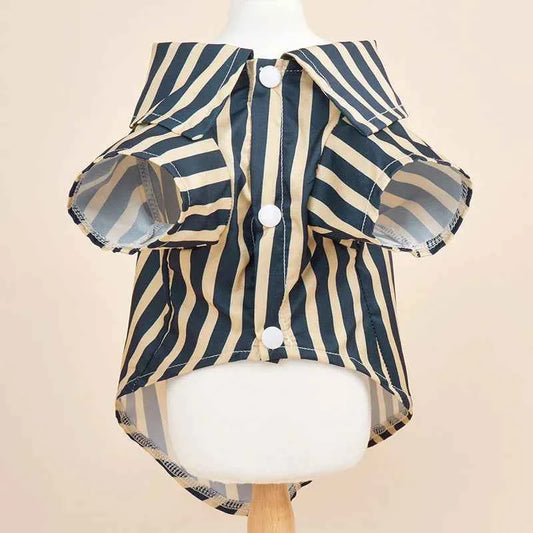 Cooling Summer Pet Clothes Vertical Stripe Shirts for Small Dogs Cats Schnauzer Chihuahua Yorkshire mascotas Clothing CatApparel