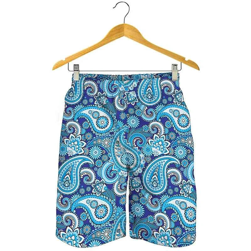 Fashion Paisley  Pattern Beach Short Men Clothing Popular 3D Print Daily Casual Board Shorts Classic Trend Streetwear New Trunks