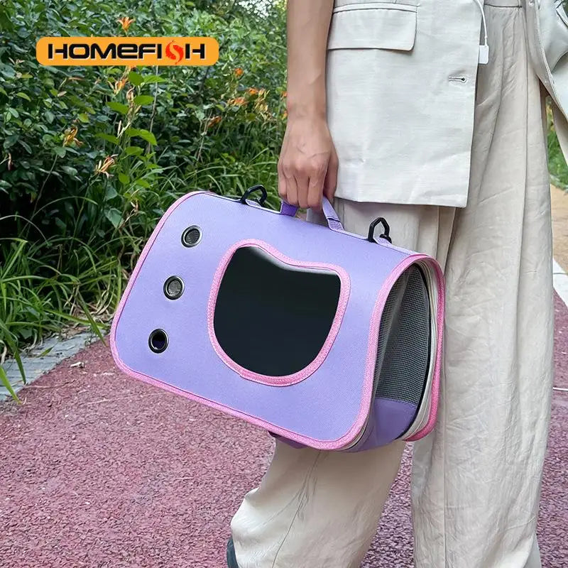 Portable Pet Carrier Bag for Small Dogs Cats Outdoor Foldable Cat Bag Breathable Cat Shoulder Bag Kitten Carrying Bag - Play Paws Toys