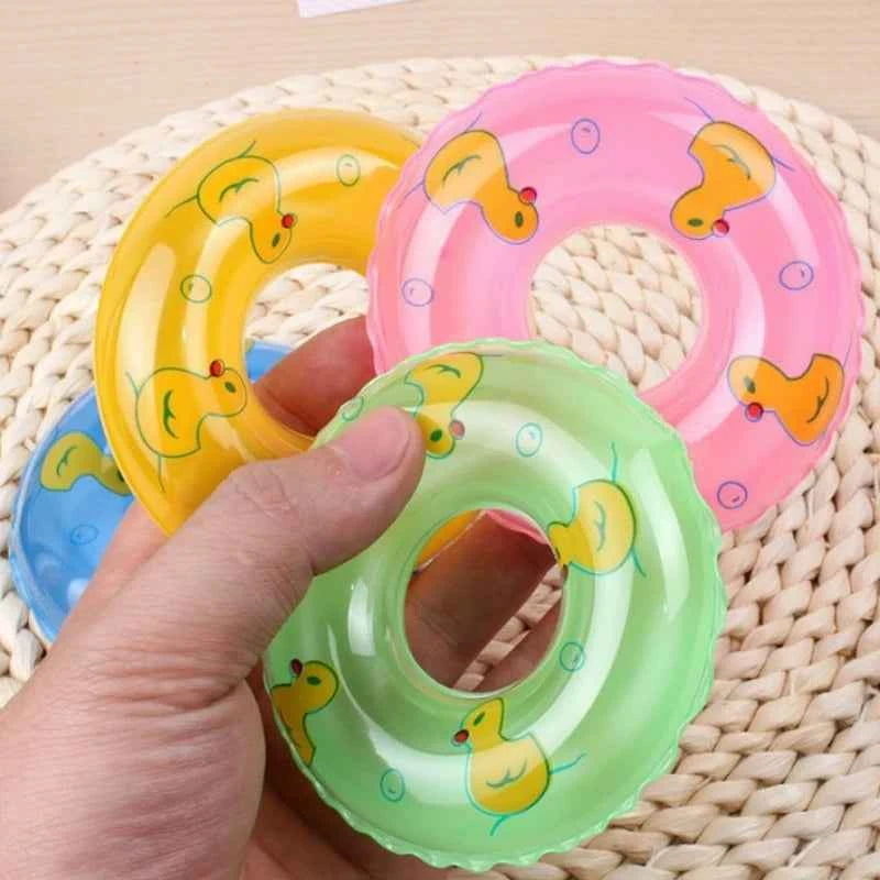 Summer Turtle Water Play Kayak Toys Mini Swimming Ring Aquarium Fish Tank Pool Floating Objects Decorative Ornament For Fish New
