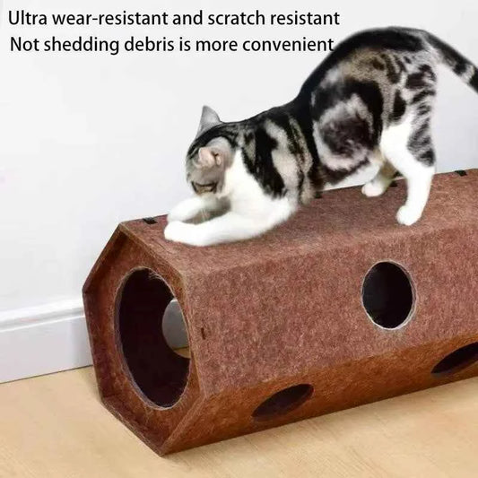 Foldable Pet Cat Tunnel Tube Toy Four Seasons Wall Corner Play Tunnel Indoor Interactive Game Toy for Cats Kitten Small Pets