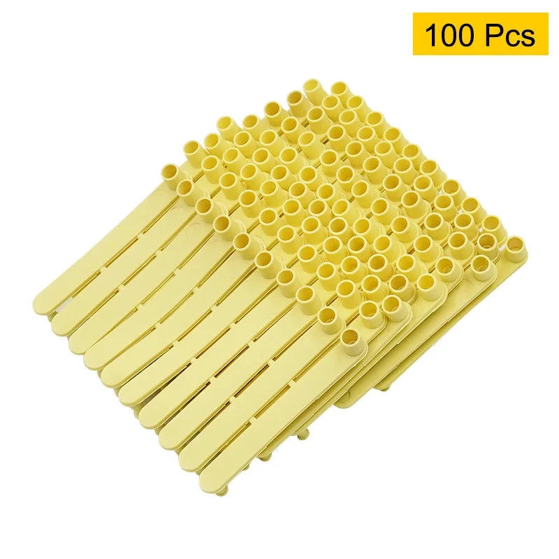 100Pcs Ear Tags Livestock Animal Goat Tags and Plier Farm Animals Idetification Card Sheep Ear Tag Without Words Easy To Install