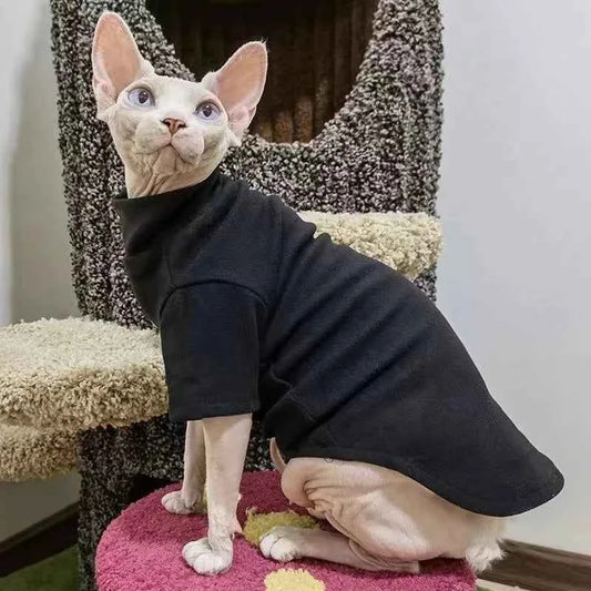 Sphynx Cat Clothes Winter Thick Pet Clothes for Small Dogs Cats Pullover Shirt Soft Warm Hairless Cat Pajamas Dachshund Clothing