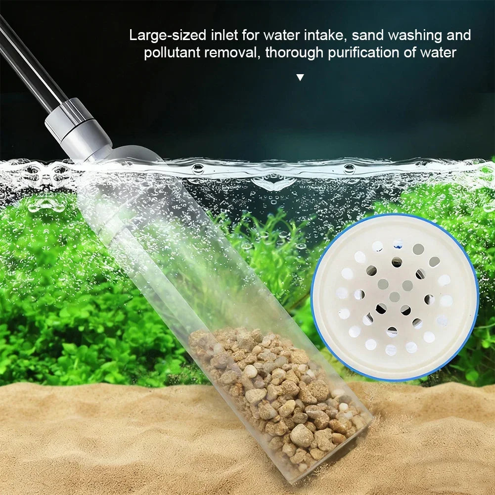 Aquarium Siphon Fish Tank Syphon Vacuum Cleaner Pump Semi-automatic Water Change Changer Gravel Water Filter Acuario Accessories