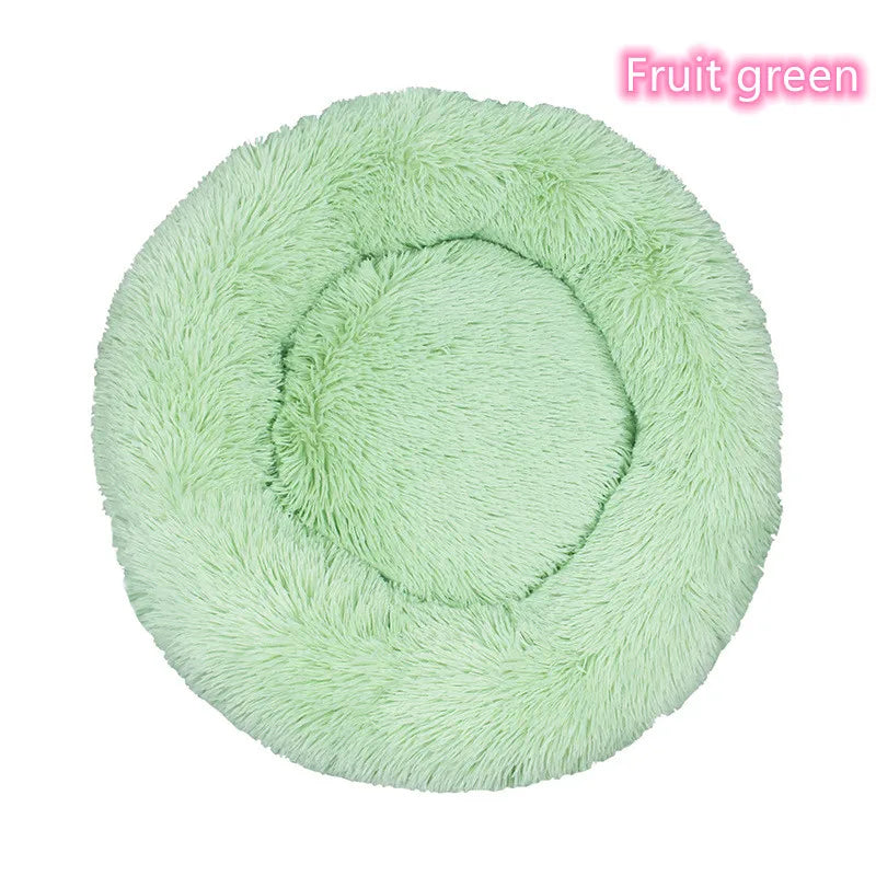 Super Soft Pet Cat Bed Plush Full Size Washable Calm Bed Donut Bed Comfortable Sleeping Artifact Suitable For Winter - Play Paws Toys