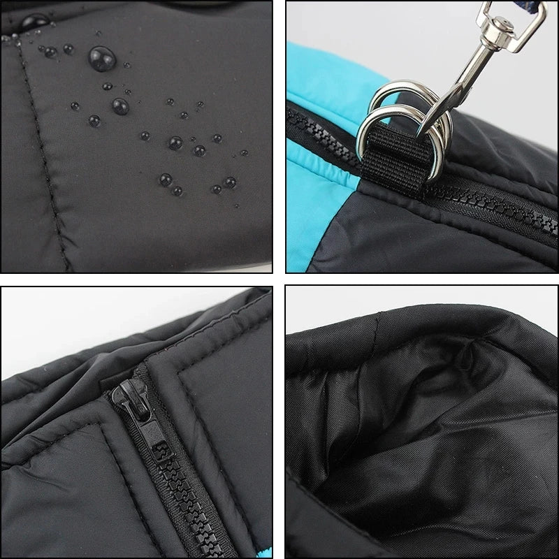 Warm Winter Dog Clothes Large Small Medium Dogs Outdoor Walking Windproof Pet Jacket Soft Pets Coat Lightweight Labrador Outfits