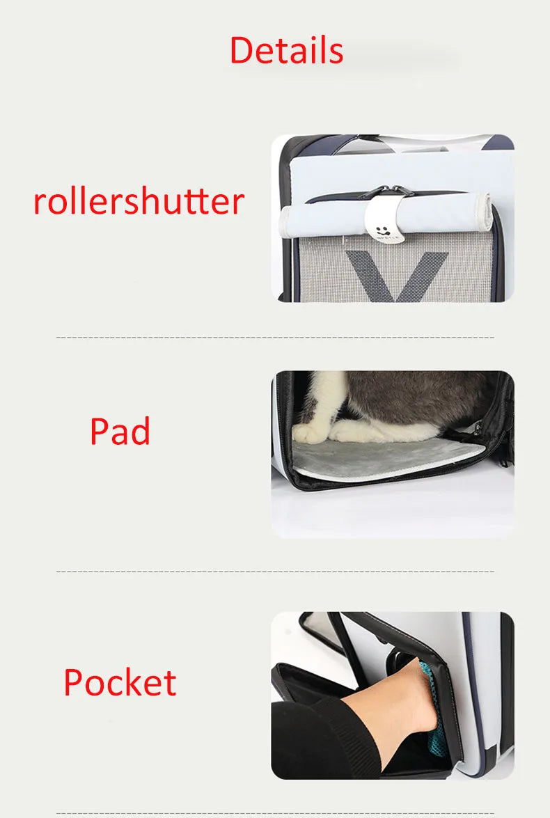 Portable Astronaut Travel Bag, Breathable Space Capsule, Expandable Carrier, Pet Backpack for Cat and Dog - Play Paws Toys