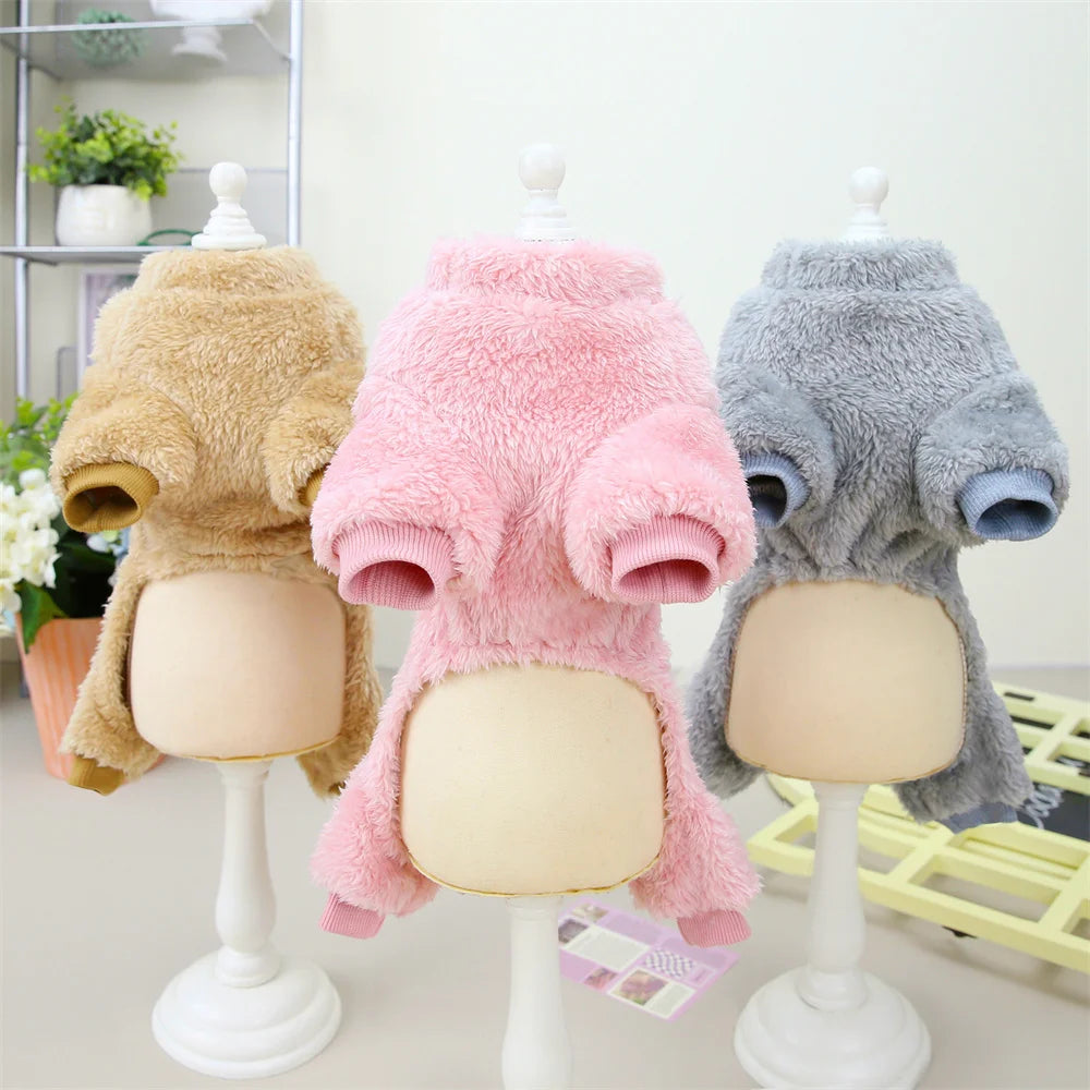 Winter Cat Puppy Jumpsuits Warm Fleece Pet Coat for Small Dogs Cats Kitten Clothing Chihuahua Sphynx Jacket ropa para gato - Play Paws Toys