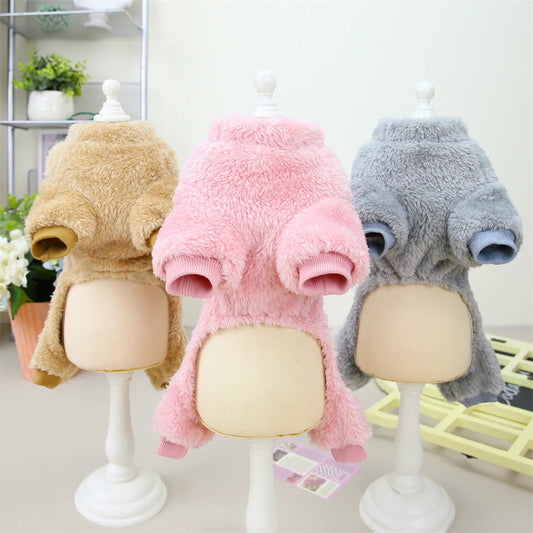 Winter Cat Puppy Jumpsuits Warm Fleece Pet Coat for Small Dogs Cats Kitten Clothing Chihuahua Sphynx Jacket ropa para gato - Play Paws Toys