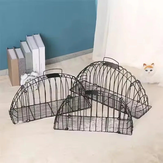 Cat Bath Cage Iron Anti-scratch Anti-bite Cage Fixed Dry Bath Double Door Cat Beauty Cage Anti-escaping Cat Accessories - Play Paws Toys