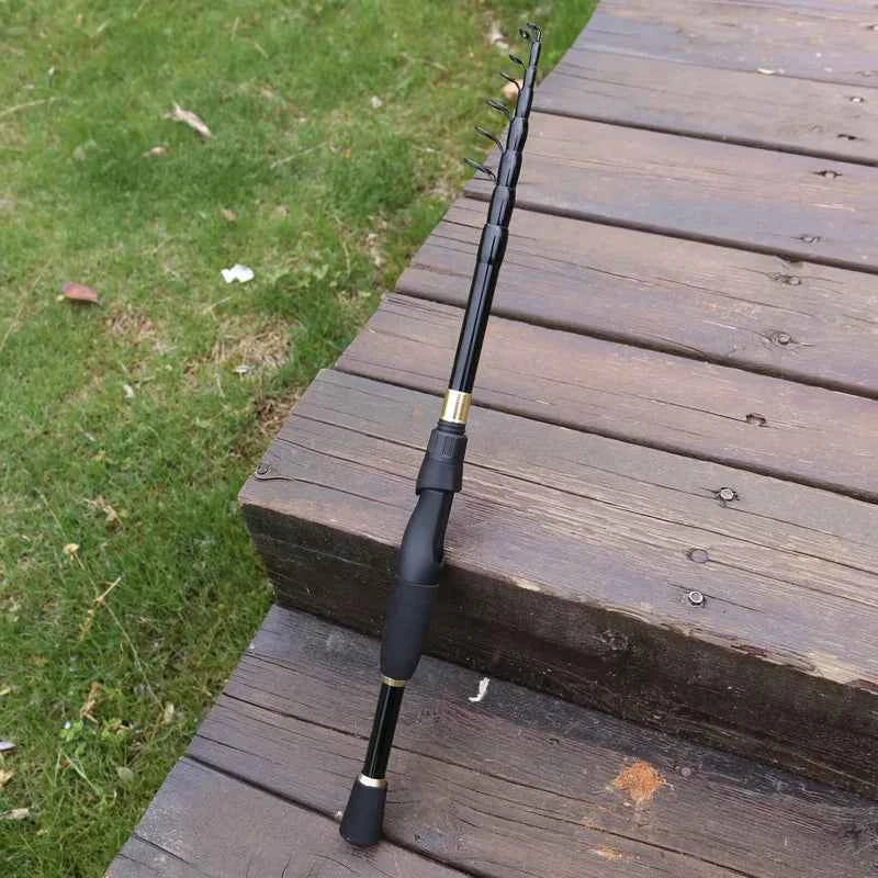 Sougayilang Telescopic Fishing Rod Ultralight Weight Spinning Fishing Rod Carbon Fiber Material 1.8-2.4m Fishing Rod Tackle