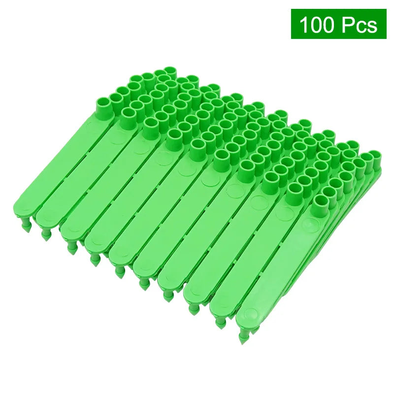 100Pcs Ear Tags Livestock Animal Goat Tags and Plier Farm Animals Idetification Card Sheep Ear Tag Without Words Easy To Install