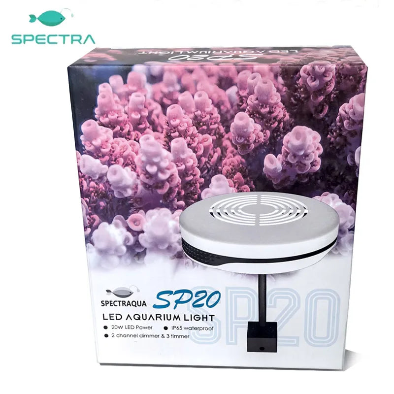 Spectra SP20 AQUARIUM LED Light 20W Saltwater Lighting For Coral Reef /Freshwater/REFUGIUM Fish Tank
