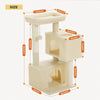 Large Cat Tree for Indoor Cats Multi-Level Cat Tower with Spacious Condos Sisal Scratching Pad Kitten House Accessories Cat Toys