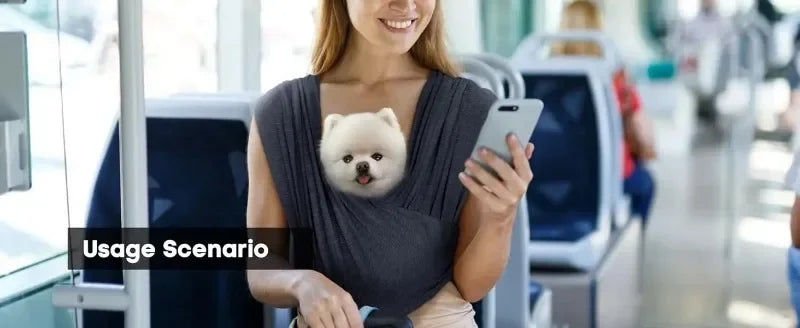 Dog Carrier for Small Dogs Front Facing Dog Carrier Sling Hands Free Cat Sling Size Adjustable Soft Cotton - Play Paws Toys