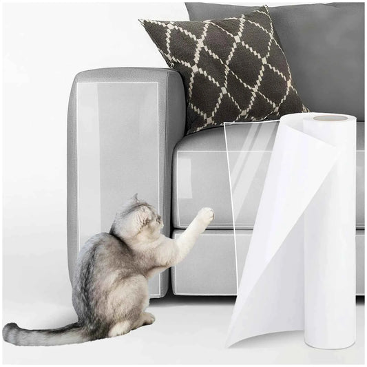 1 Roll Anti Cat Scratch Furniture Protector Tape Self-Adhesive PVC Transparent Tape Couch Guard Pads Stickers for Couch Sofa