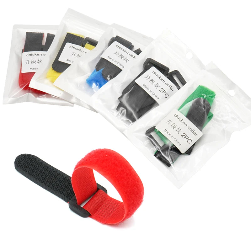 2Pcs No Crow Rooster Collar Chicken Collar Noise Free Anti-Hook Neckband Poultry Collars Supplies