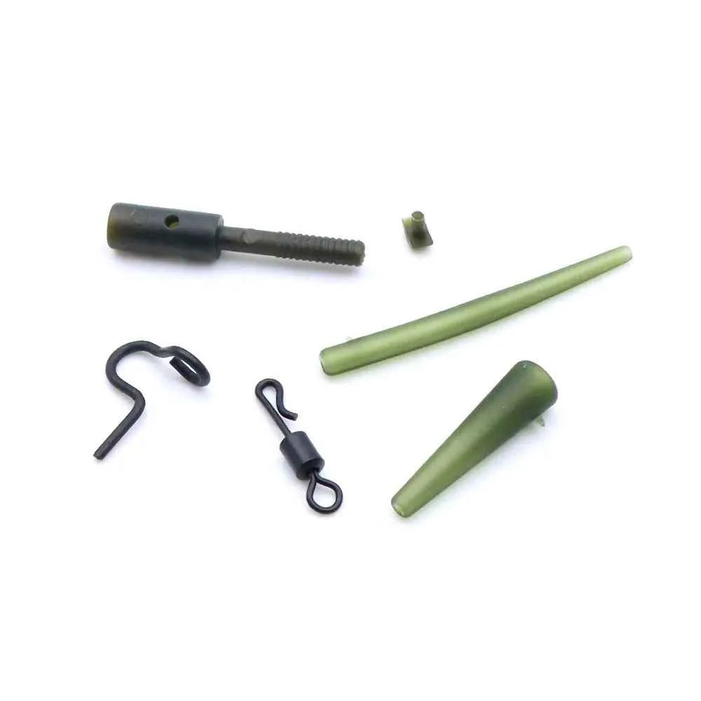 5 Set Helicopter Rig Fishing  Accessories Method Feeder Hook Boilie Fishing Swivels Lead Clip Anti Sleeve For Fishing Tackle