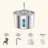 Stainless Steel Cat Water Fountain 2.2L/75oz Pet Automatic Water Dispenser for Dog Cat Drinking Pet supplies Filter System