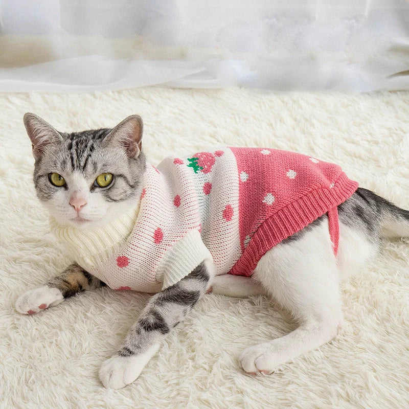 Christmas Cat Sweater Winter Warm Pet Costume for Cats Kedi katten Sphynx Clothing Mascotas Clothes for Dog Animals ropa de gato - Play Paws Toys