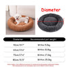 Round Large Dog Bed Winter Warm Plush Dog Bed for Medium Dog House Sleeping Dog Kennel Removable Small Cat Sofa Accessories