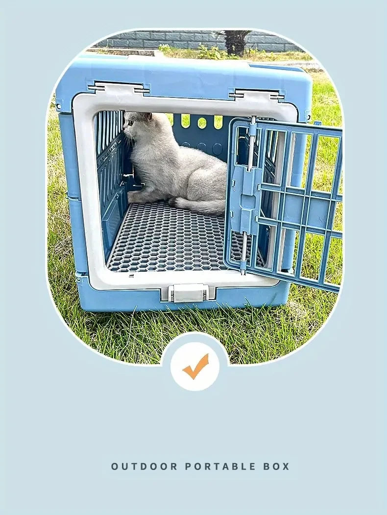 Portable Pp Material Outdoor Pet Cage, Foldable Durable PetTravel Carriers Dog Cage Large Cat Carrier Hard - Play Paws Toys