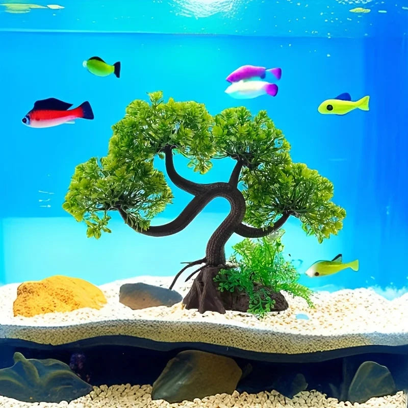Simulation Water Glass Fish Tank Landscaping Decoration Imitation Water Plant tree Aquarium Ornament DIY Fish Tank Decor bigsize