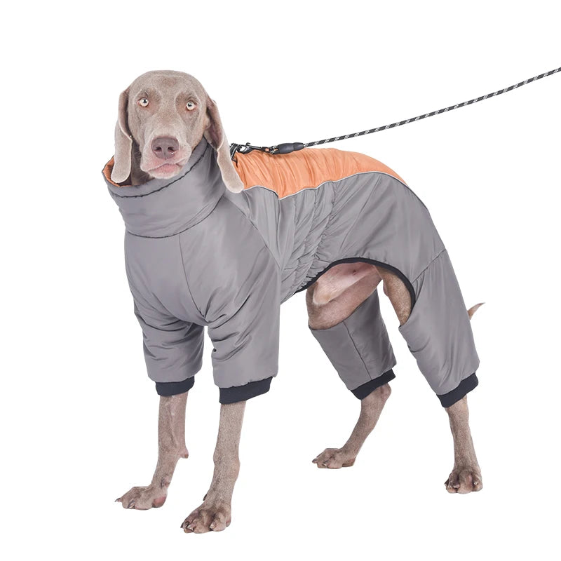 Waterproof Pet Dog Winter Jumpsuit Warm Medium Large Dogs Winter Jacket Clothes Labrador Bulldog Golden Retriever Costumes