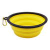 Dogs Feed Supplies Folding Silicone Bowl Portable Puppy Water Container with Carabiner Folding Cats Bowl Travel Pets Accessories