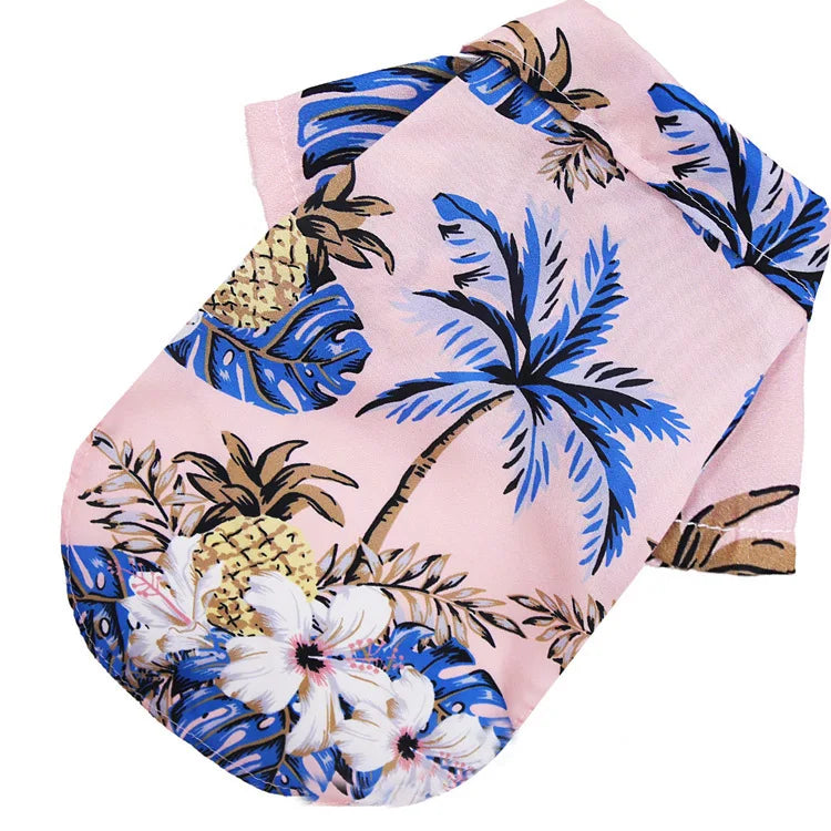 DualPet Hawaiian Dog Clothes French Bulldog Pet Clothes Summer Pet Clothing Dog Cat Shirt for Small Medium Dogs Puppy Ropa Perro