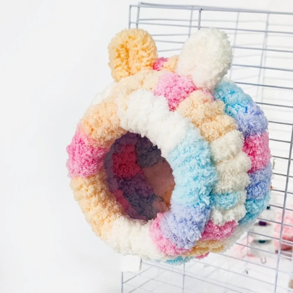 New Warm Winter Bird Nest Colorful Hanging Parrot Hideaway Bird Cage Accessories Small Pet House for Hummingbird