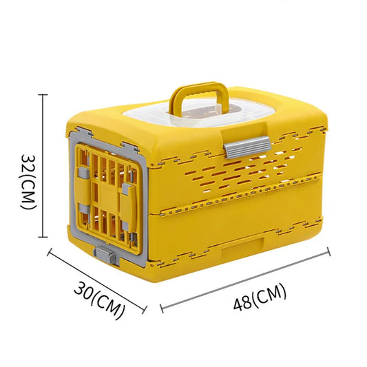 Pet Supplies Car Portable Cat Cage Portable Foldable Flight Case Breathable Kennel For Outing Pet Check-in Box - Play Paws Toys