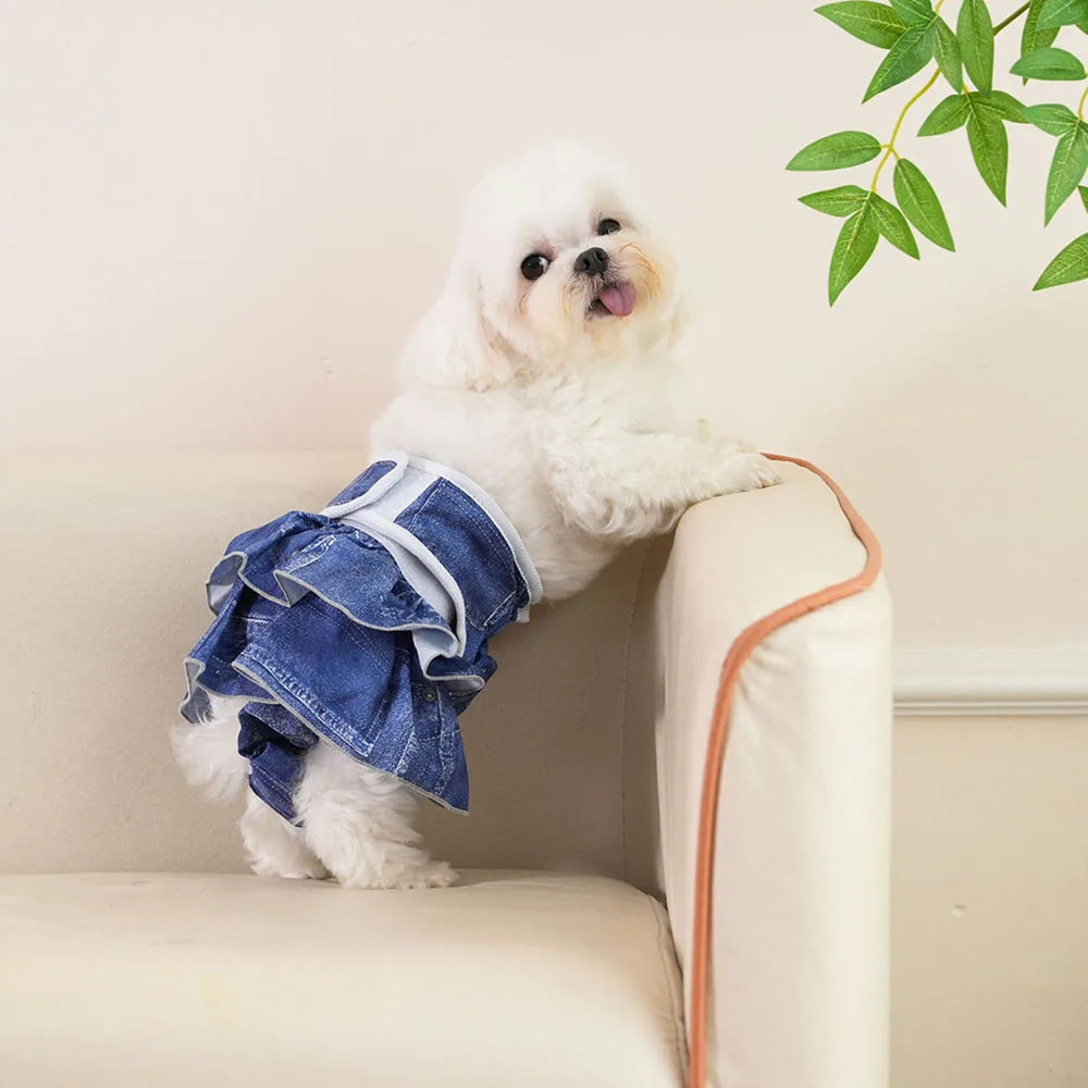 Reusable Female Dog Diapers Washable Premium Doggie Diaper for Girls Dogs Highly Absorbent Dog Shorts for Pet Heat Incontinence