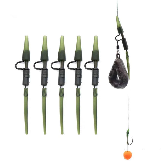 5 Set Helicopter Rig Fishing  Accessories Method Feeder Hook Boilie Fishing Swivels Lead Clip Anti Sleeve For Fishing Tackle