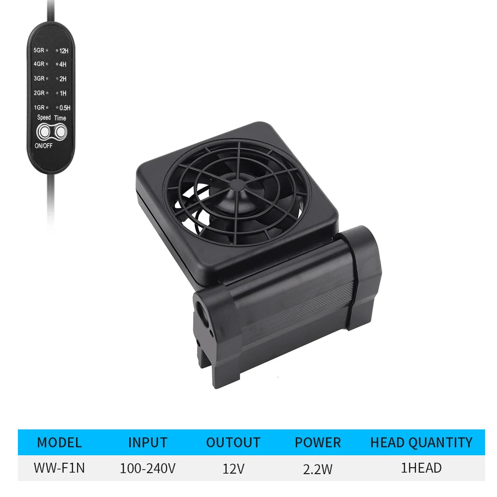 Adjustable Cooling Fan Fish Tank Heat Dissipation Cooling Fan Aquarium Farming Grass Tank Shrimp Tank