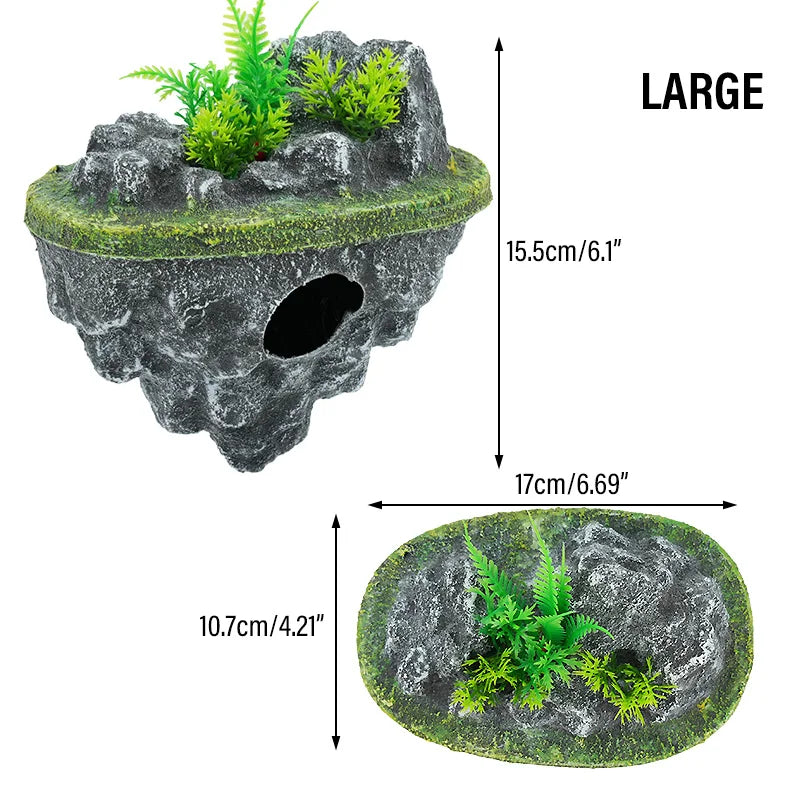 Suspended Island Fish Tank Decorative Creative Floating Stone Simulation Aquarium Decoration Ornaments Aquarium Accessories 1pcs