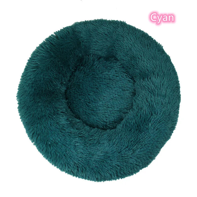 Super Soft Pet Cat Bed Plush Full Size Washable Calm Bed Donut Bed Comfortable Sleeping Artifact Suitable For Winter - Play Paws Toys