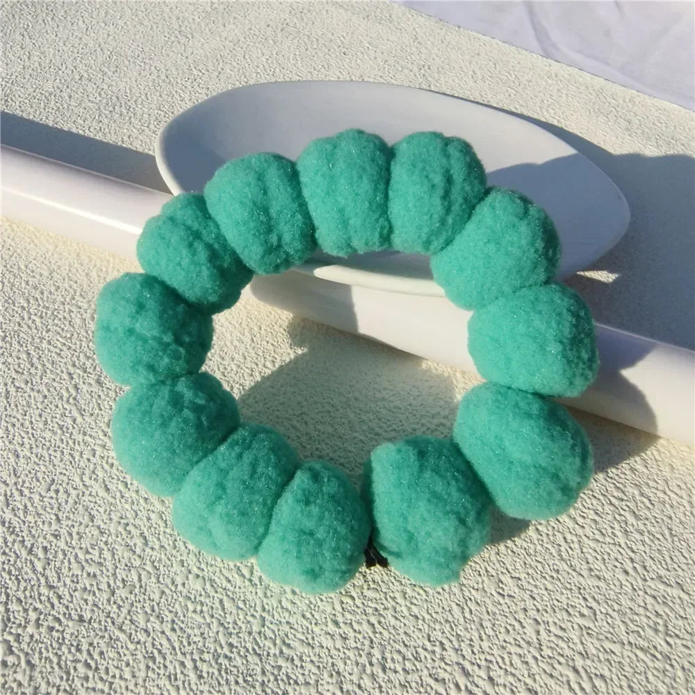 New Soft 3cm Plush Ball Handmade Pet Dog Collar Cartoon Solid Color Cat Necklace Decoration Poodle Samoyed Bichon Accessories