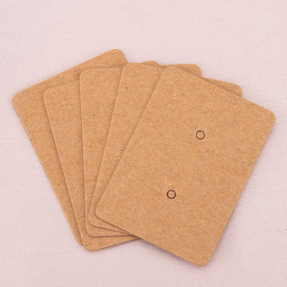 50/100pcs 3.5x2.5cm Earring Display Cards Kraft Paper Cards for Women Handmade Jewelry Earring Studs Packaging Retail Price Tags