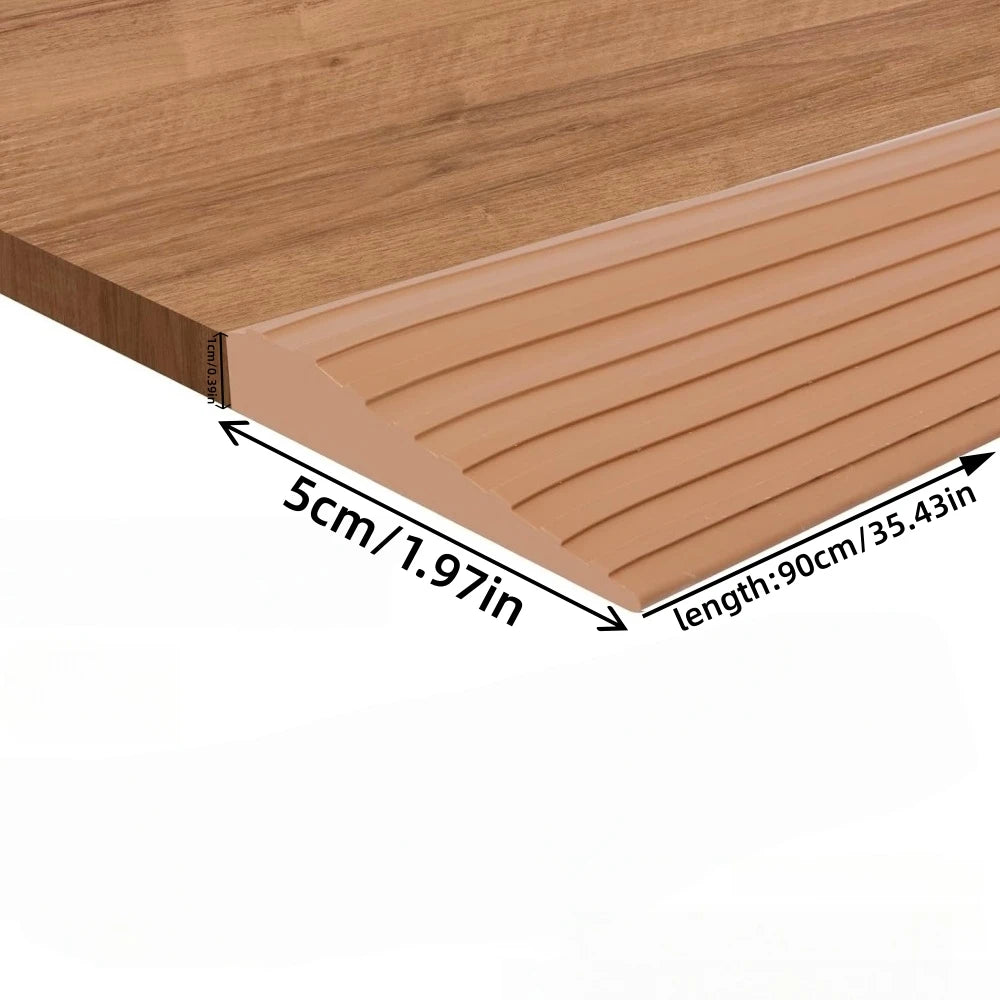 1pc 0.9mX5cm Multi Purpose Ramp Mat Door Threshold Ramp Self Adhesive Durable Non Slip Suitable for Robotic Vacuums Home