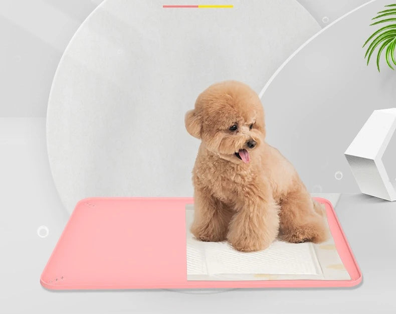 Dog Pad Holder Tray Silicon Wee Pad for Training, No Spill Pee Pad for Dogs - Easy to Clean and Store Perfect for Dog Potty Tray