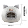 Winter Warm And Cold Proof Cat Bed Cozy Cat Cave Bed Cat Tent With Removable Cushion Pillow Cat Head Shape Cute Pet Supplies - Play Paws Toys