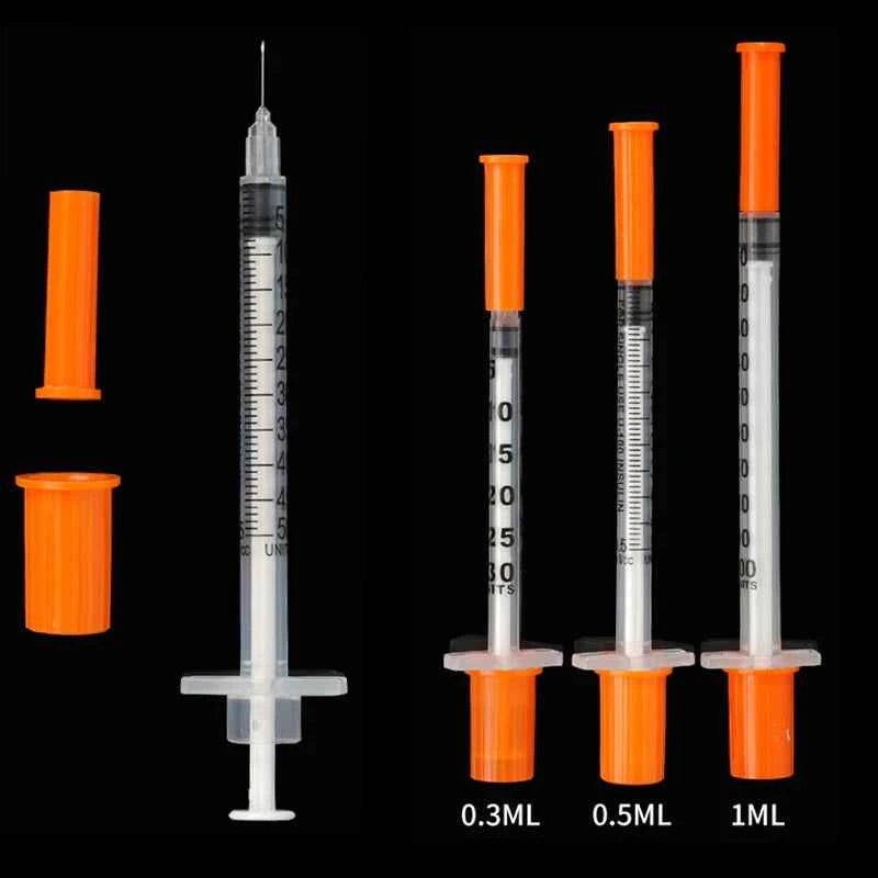 50/100Pcs Veterinary Injector Disposable Poultry Adjustable Continuous Syringe Vaccination Needle Livestock Pig Cow Pet Syringe