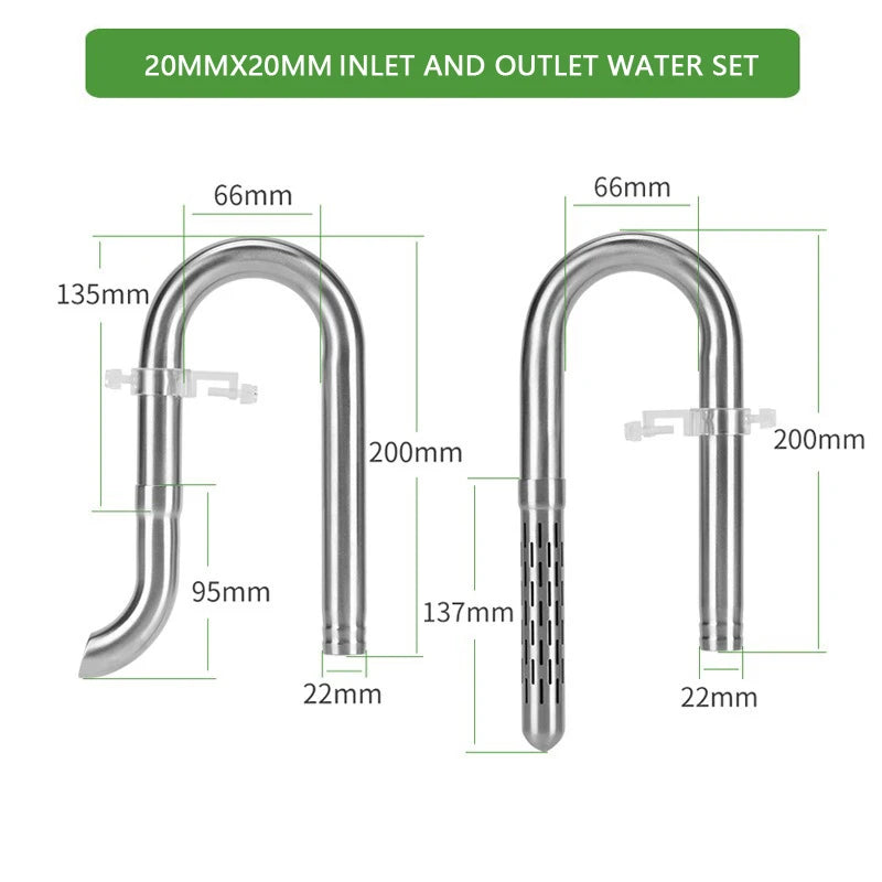Aquarium filter Filter tube Inlet and outlet water Oil removal film Microporous anti fish and shrimp filter Fish tank supplies