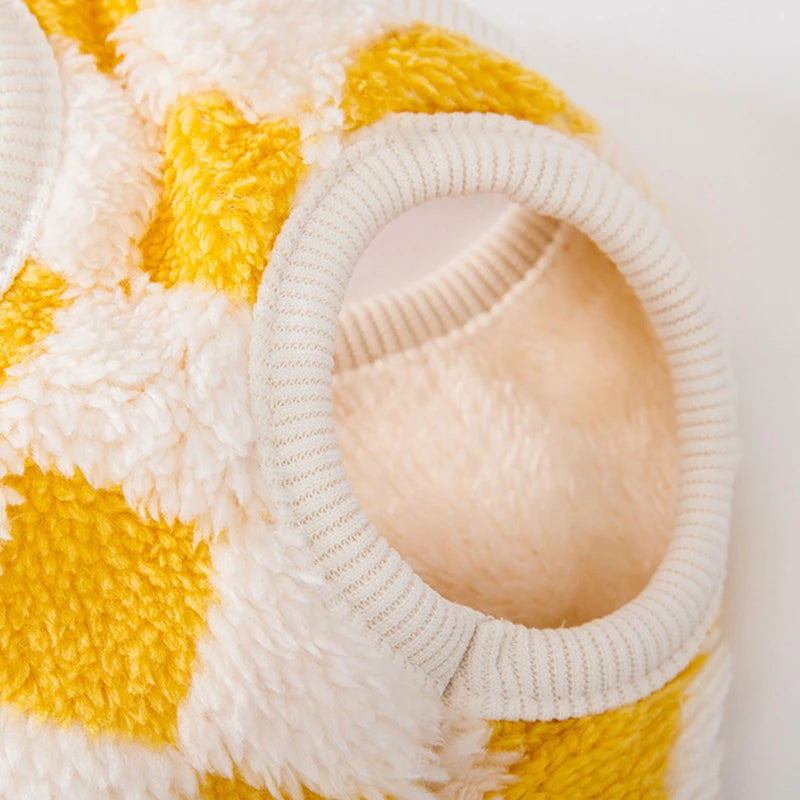 Plush Cat Puppy Button Jacket with Buckle Warm Winter Pet Clothes Cartoon Bear Print Kitten Coat Sphynx Clothing ropa para gato - Play Paws Toys