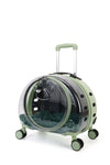 Transparent Pet Travel Carrier Portable Trolley Suitcase for Cats & Small Dogs Durable Pet Transport Case Professional Pet Cart - Play Paws Toys