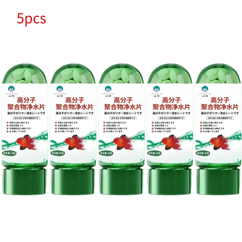 Water Purification Tablets Fish Bowl Water Cleaning Odor Remover Effective Algae Repellent Agent Safe Environment for Your Fish