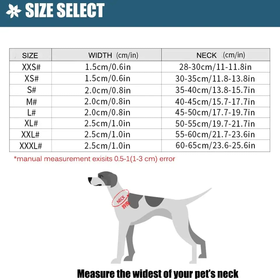 Truelove Pet Dog Collar with Three Adjustable Buckle Soft Comfortable Cotton Floral Pattern Resistant to Pull TLC5273